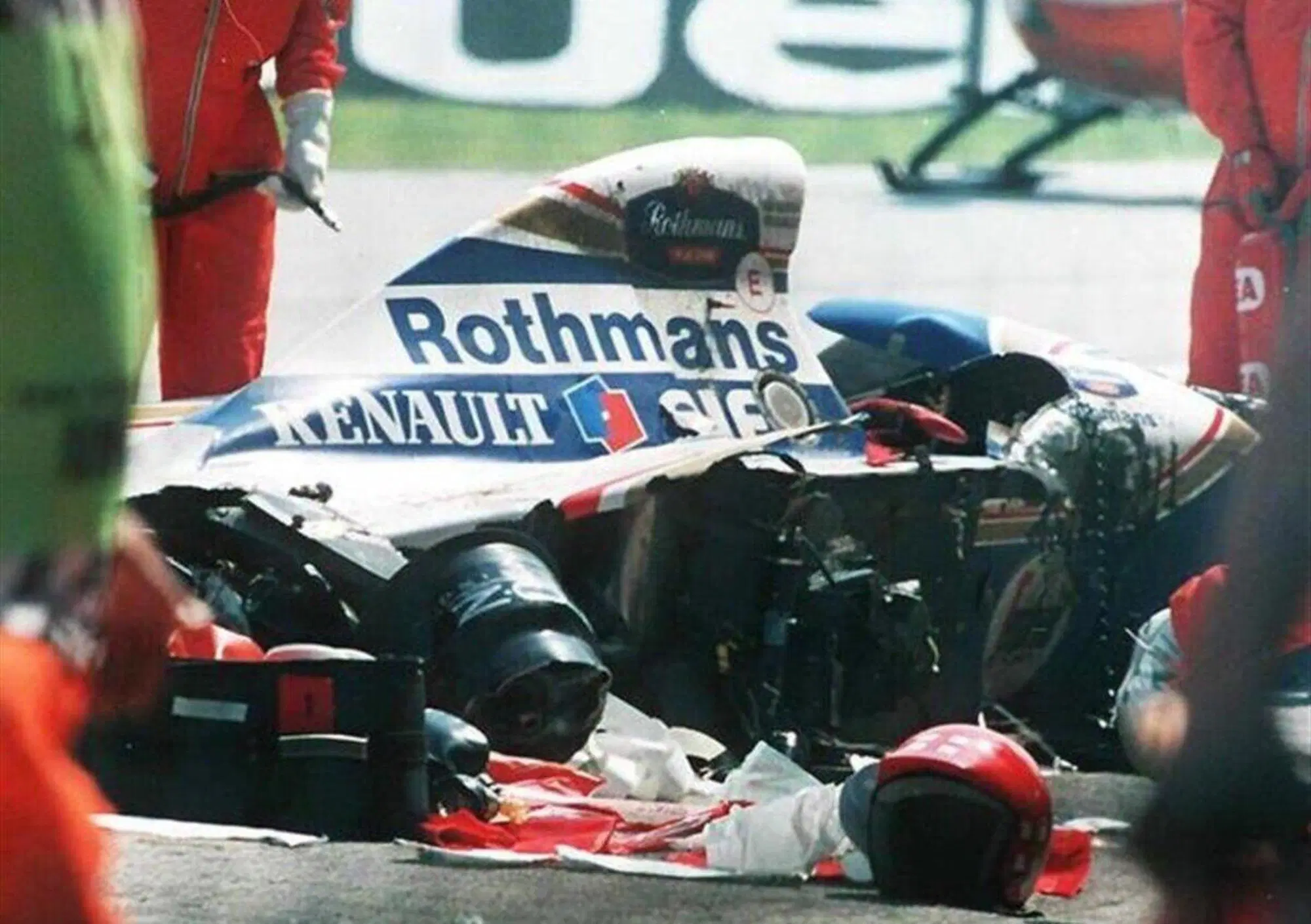 La Williams di Senna dopo l'incidente