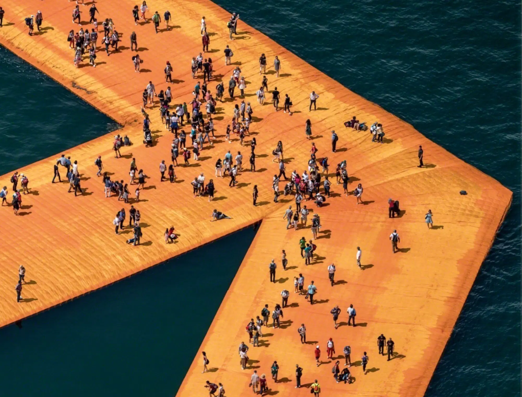 The Floating Piers, Lago d'Iseo, 2014-16
