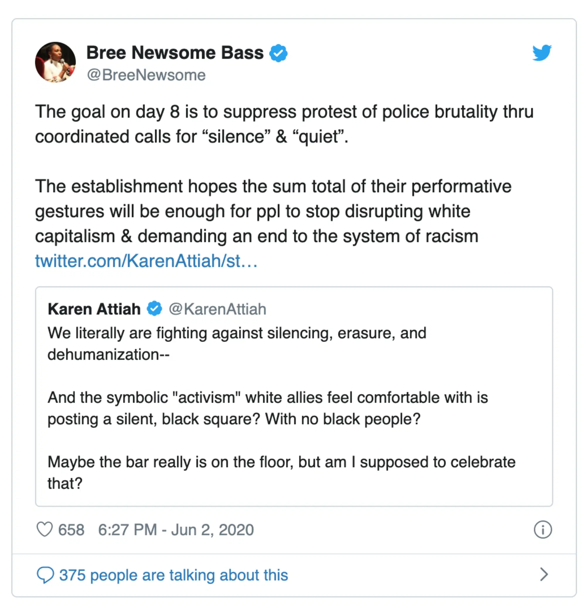 BREE NEWSOME BRASS Twitter