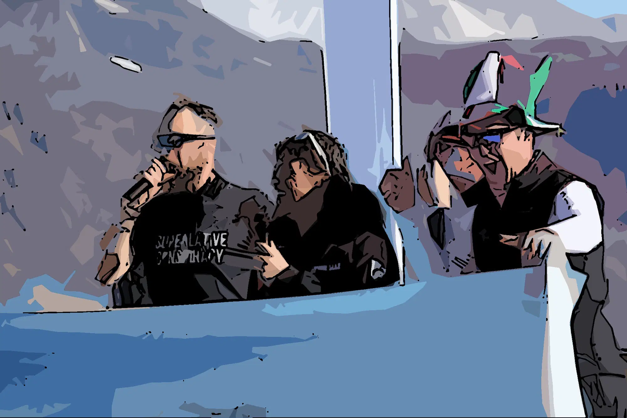 Zoran Filicic, in compagnia di Kristian Ghedina e Lorenzo Pinciroli