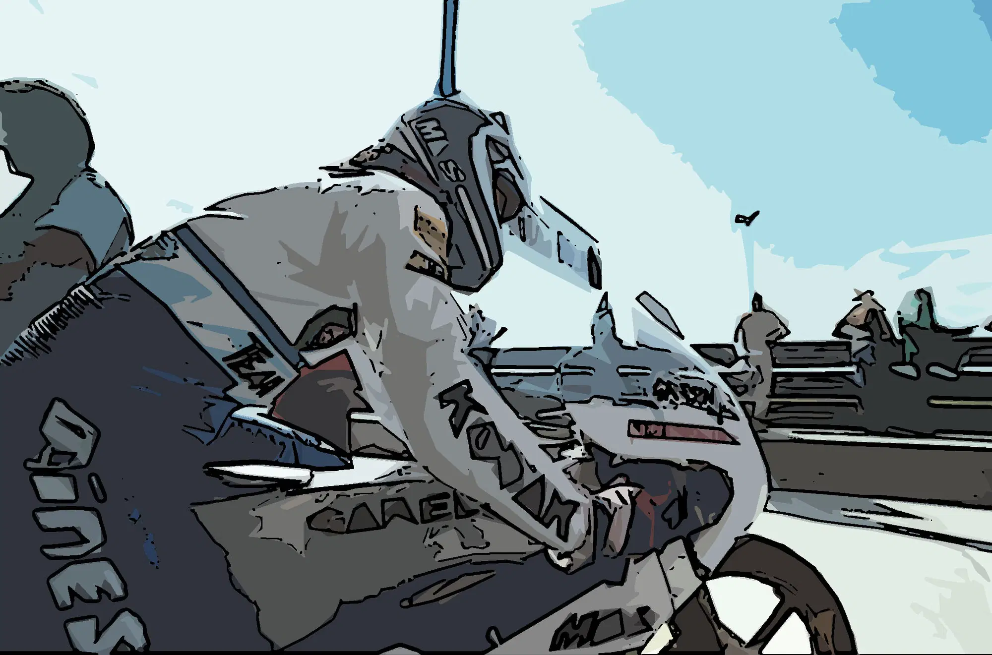 Fausto Gresini, nel 1987, anno del suo secondo titolo in 125, su Garelli