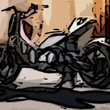 Il T-Max Hyper Modified realizzato da Roland Sands (quello vero), nel 2012 2