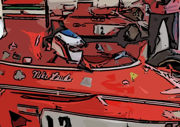 Jean Alesi sulla 312B3 di Niki Lauda, pronto per il Monaco Historic GP