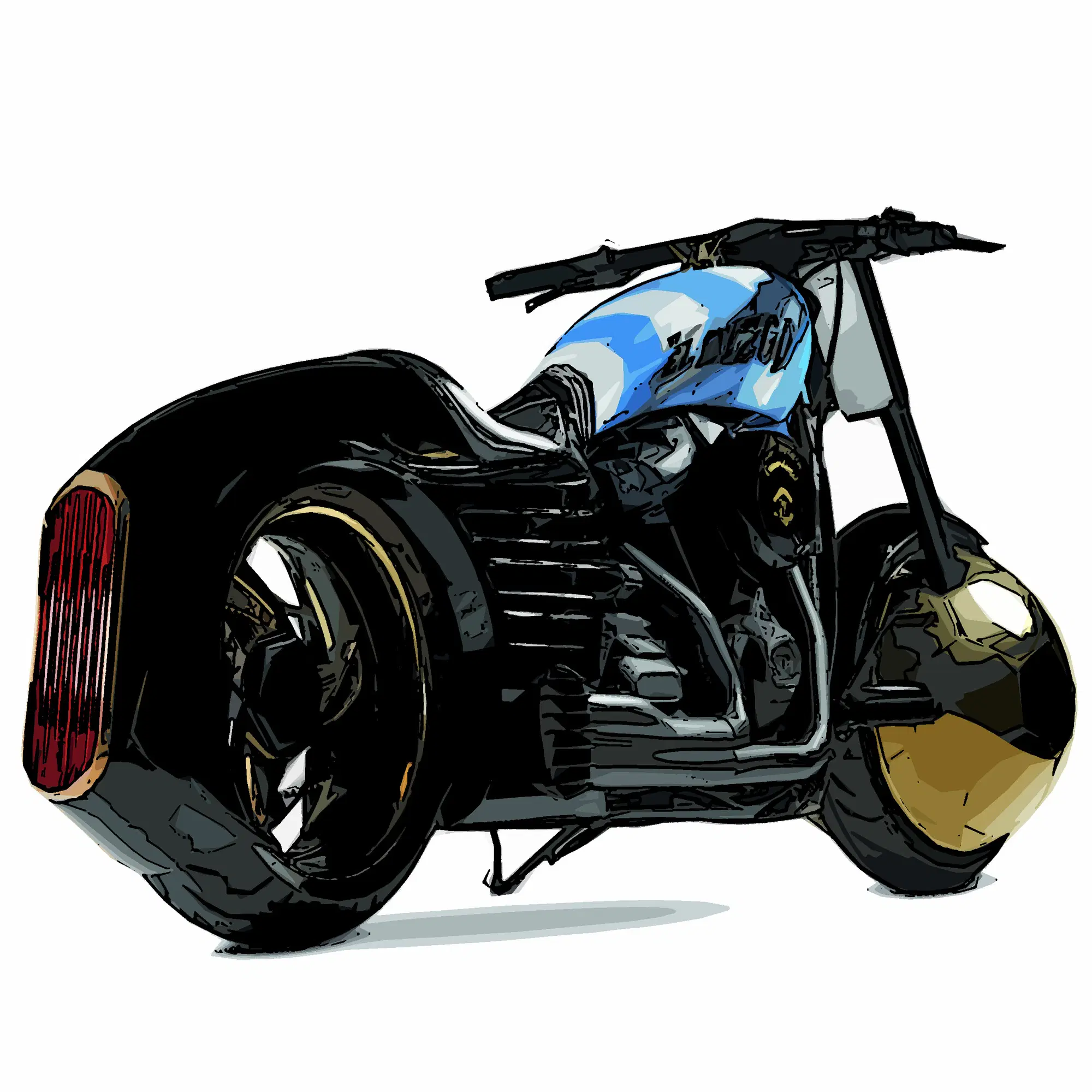 Harley Davidson Maradona posteriore faro