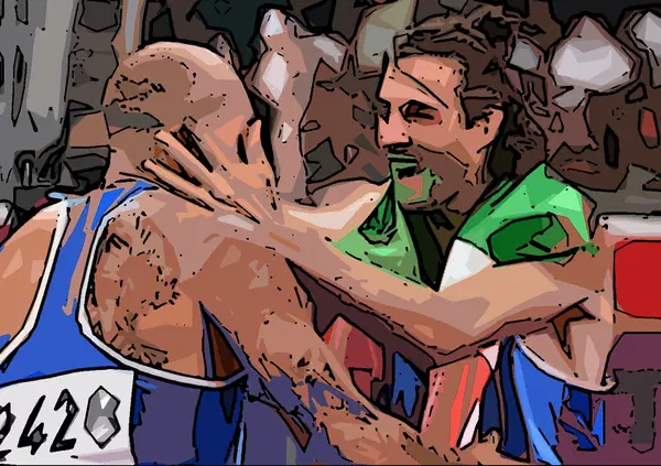 Tamberi guarda il cielo da sdraiato, Jacobs &egrave; come il dio Mercurio. L'atletica leggera &egrave; oro alle Olimpiadi