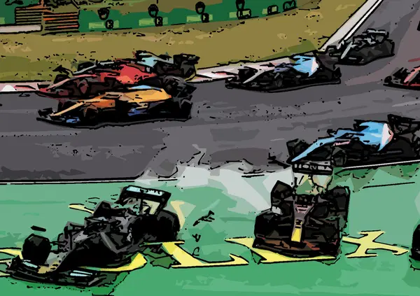 Mega incidente alla curva 1 dell'Hungaroring: le reazioni e il team radio dei piloti