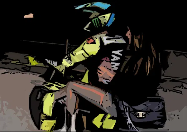 Guarda come Valentino Rossi porta in moto Francesca Sofia Novello incinta...