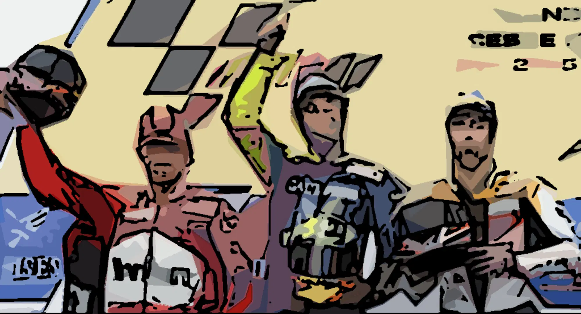 Capirossi Rossi Biaggi Brno 2005 MotoGP podium