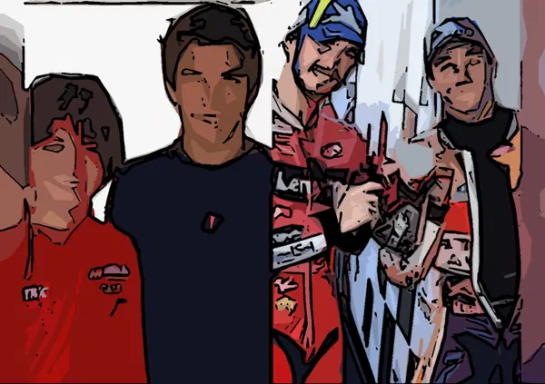 Carlo Pernat ha tirato fuori la foto dell&rsquo;anno: Pecco Bagnaia bambino e Marc Marquez campione