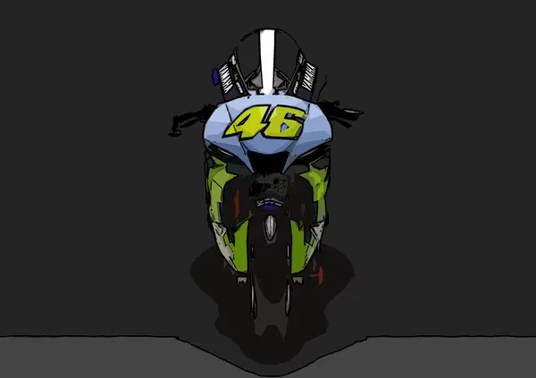 Una Yamaha R1 GYTR per Valentino Rossi: disegnata da Aldo Drudi e mischiata con la SBK