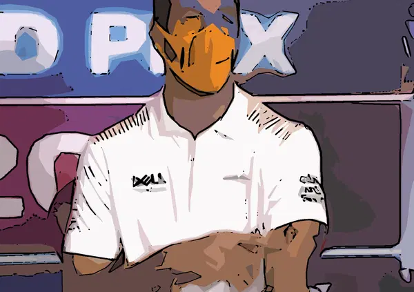 S&igrave;, Ricciardo si &egrave; presentato ad Abu Dhabi con la faccia di Alonso tatuata su un braccio