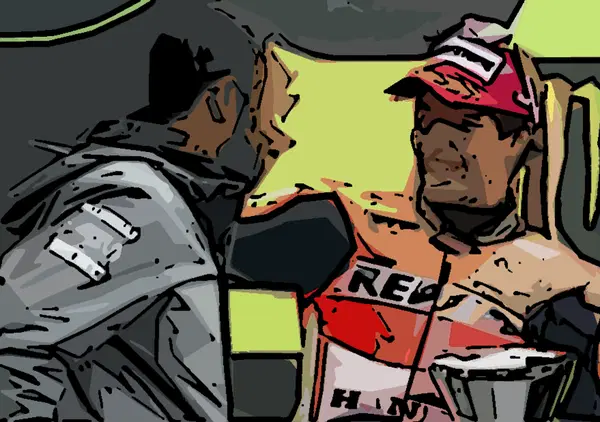 Hamilton abbraccia Verstappen, Marquez neanche una parola per Valentino. No, Lewis non &egrave; Marc