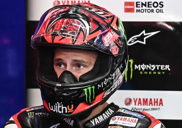 Fabio Quartararo ha la faccia di uno che sta per sbroccare. E pure Franco Morbidelli non ride 