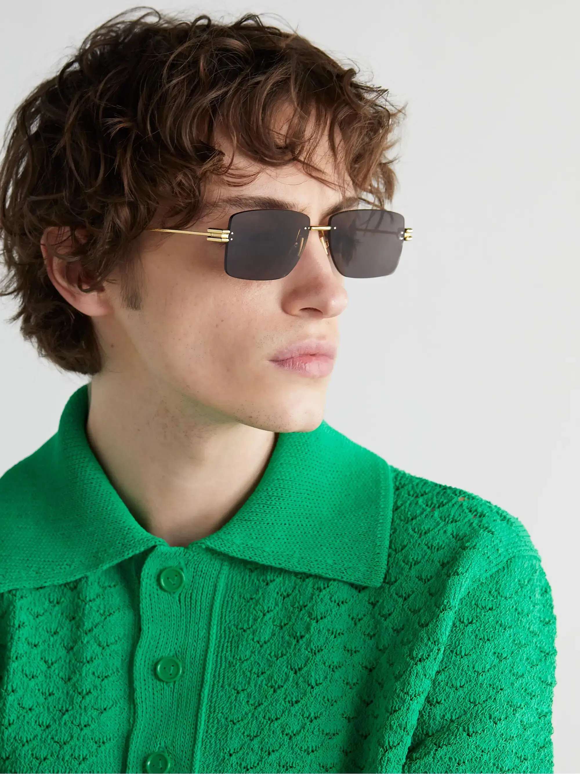 Bottega Veneta Rectangular Sunglasses