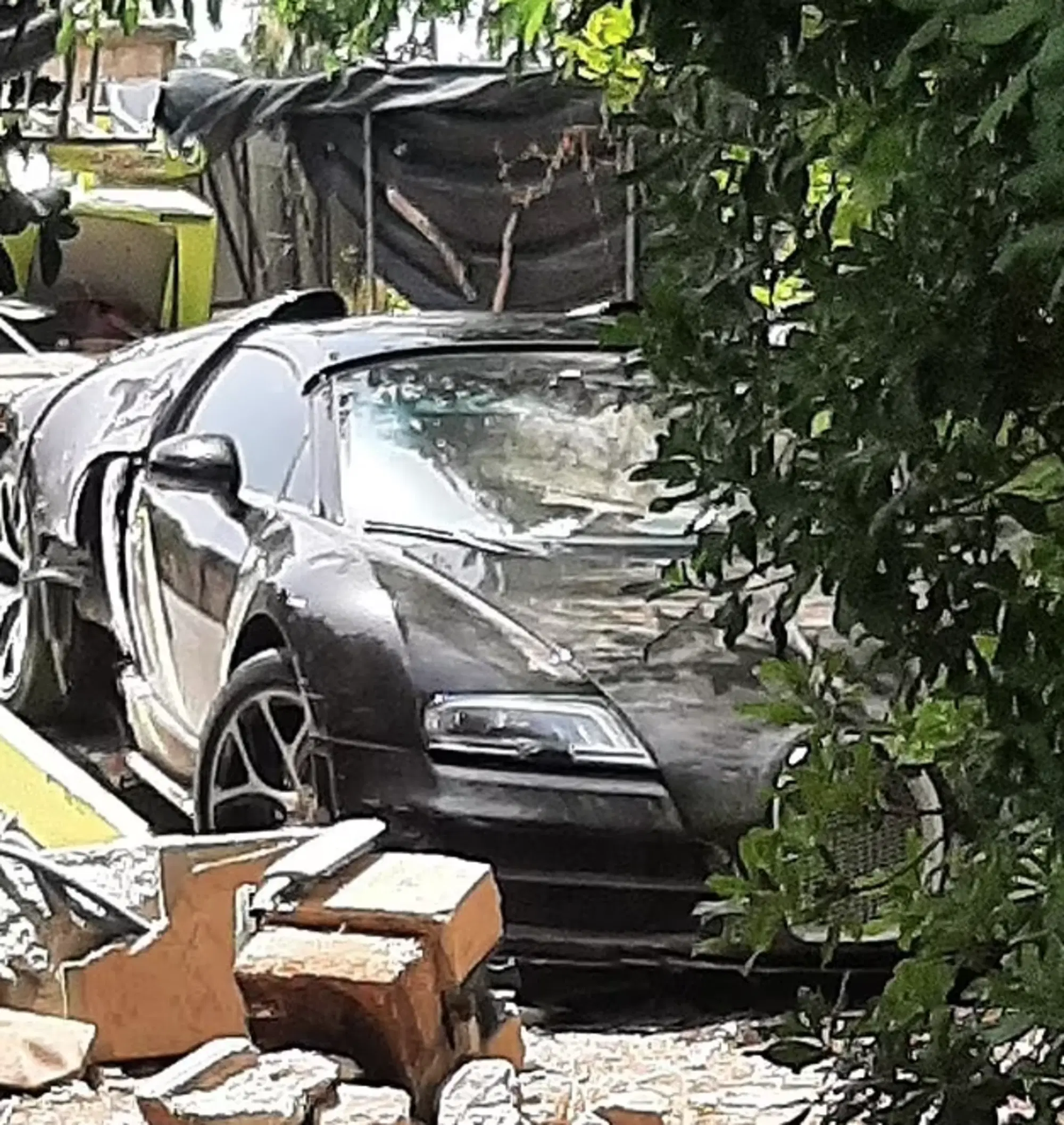 Bugatti di Cristiano Ronaldo danneggiata