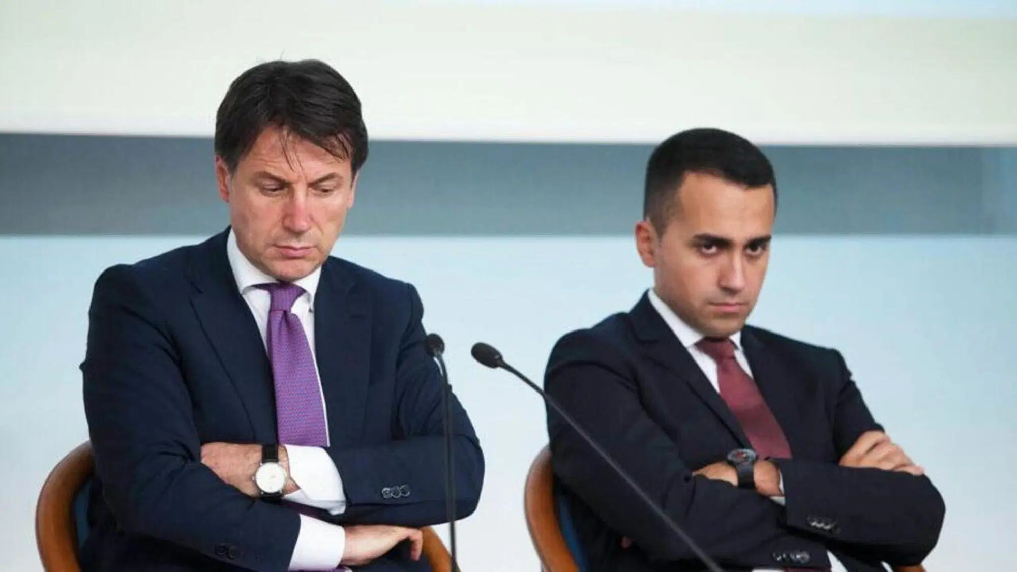 Giuseppe Conte e l'ormai ex 5 Stelle Luigi Di Maio