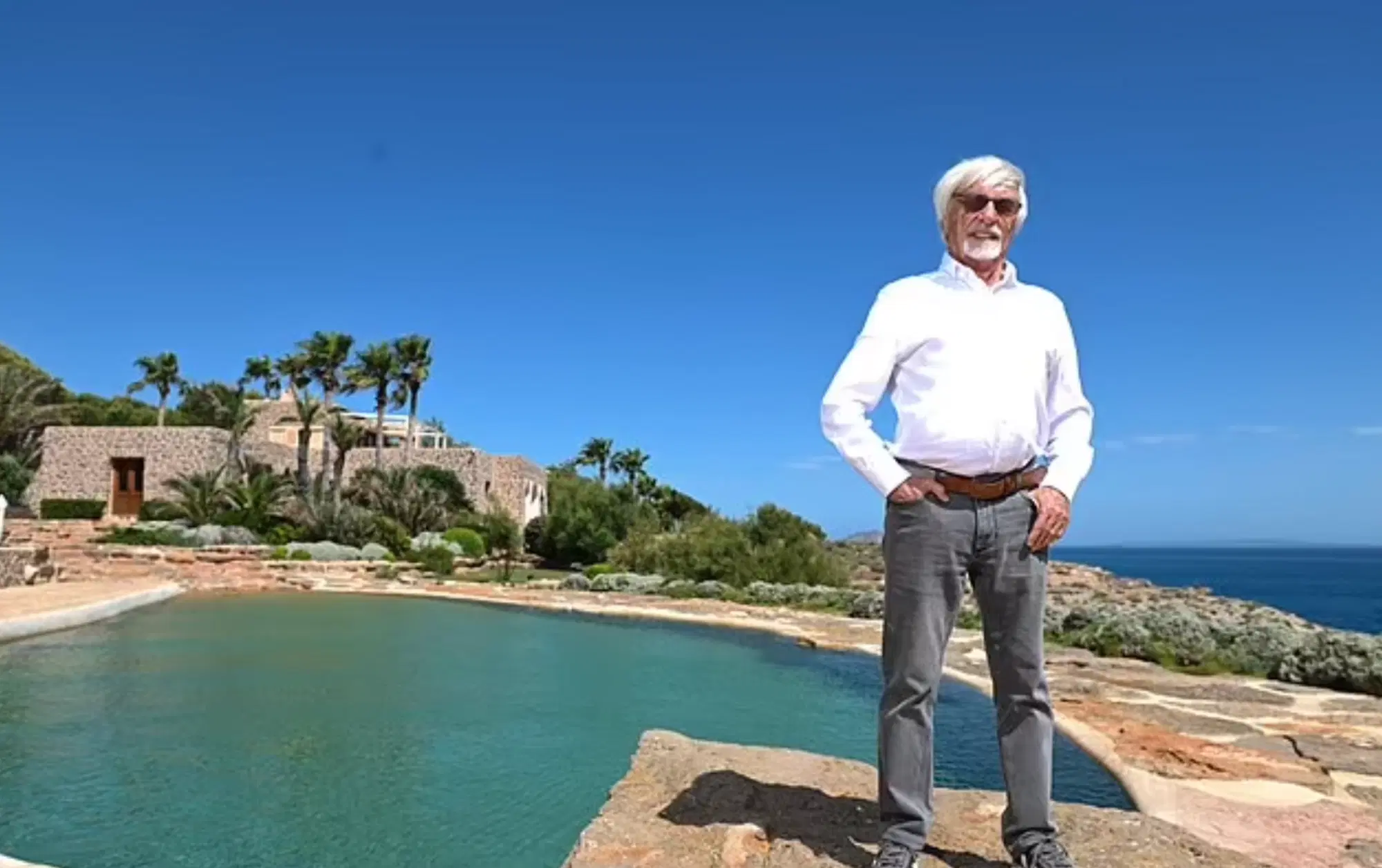 L'ex boss della Formula 1 Bernie Ecclestone a Ibiza