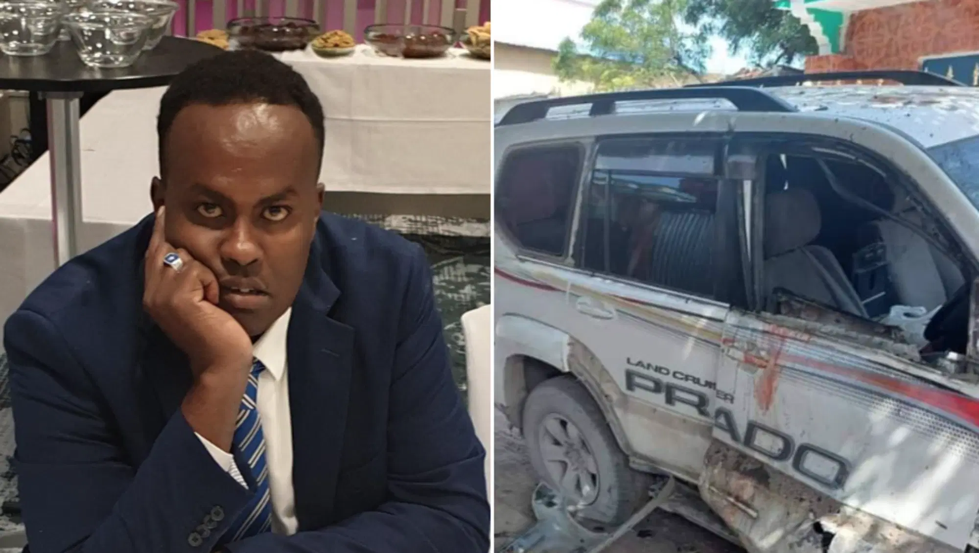 Hassan e l'auto in cui &egrave; stato ucciso