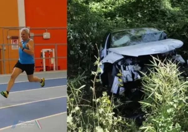 Un'auto a fuoco, altre due in un fosso: morto un ex campione di atletica nel violento scontro