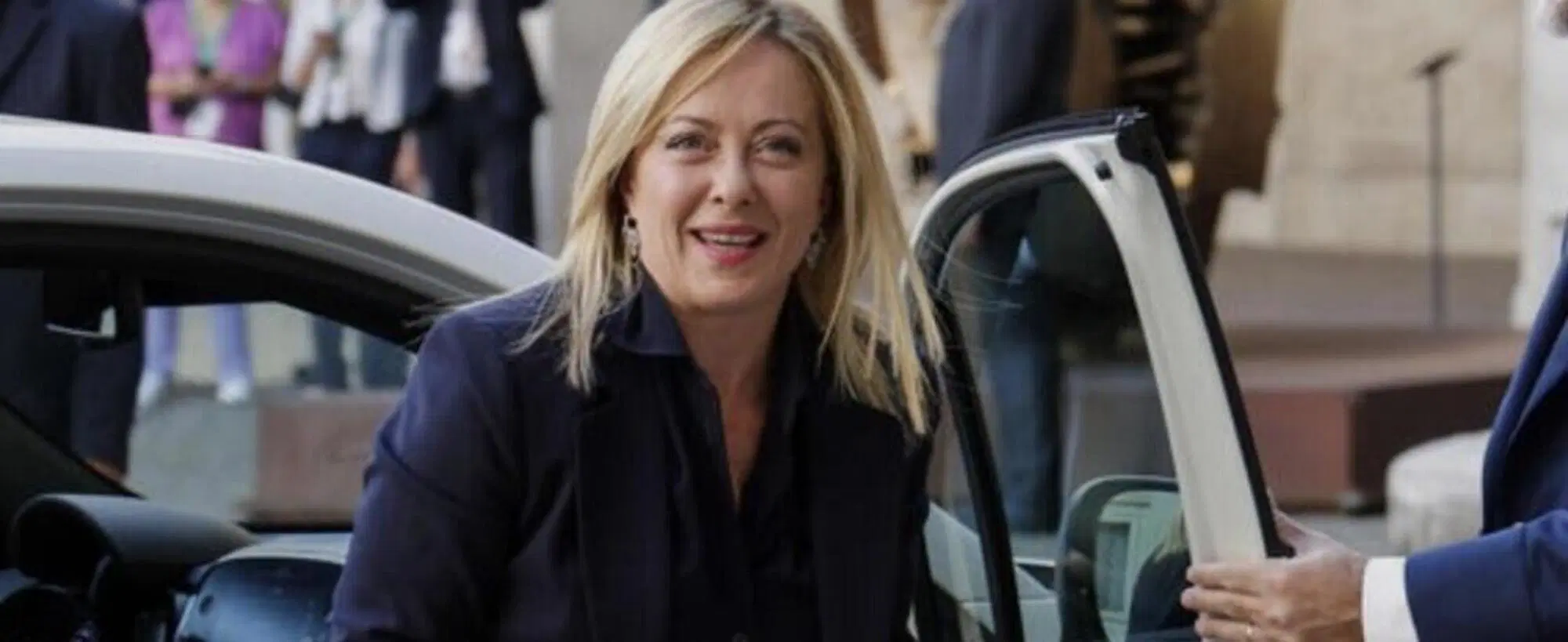 L'arrivo di Giorgia Meloni al Quirinale