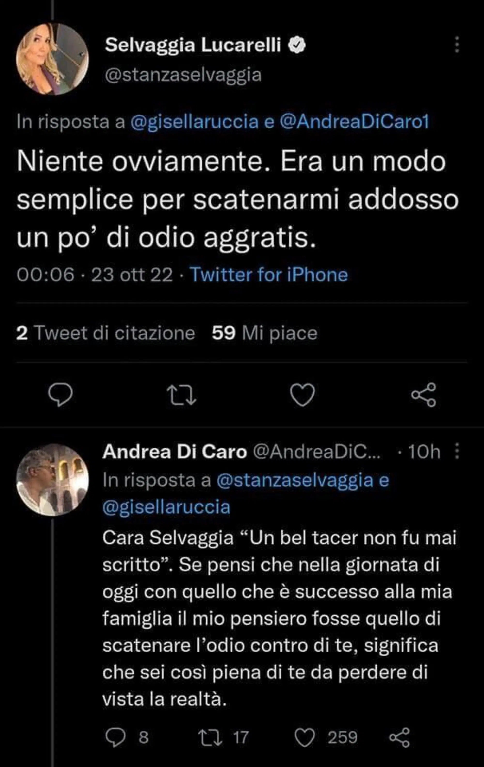 Botta e risposta tra Lucarelli e lo zio del ragazzo investito