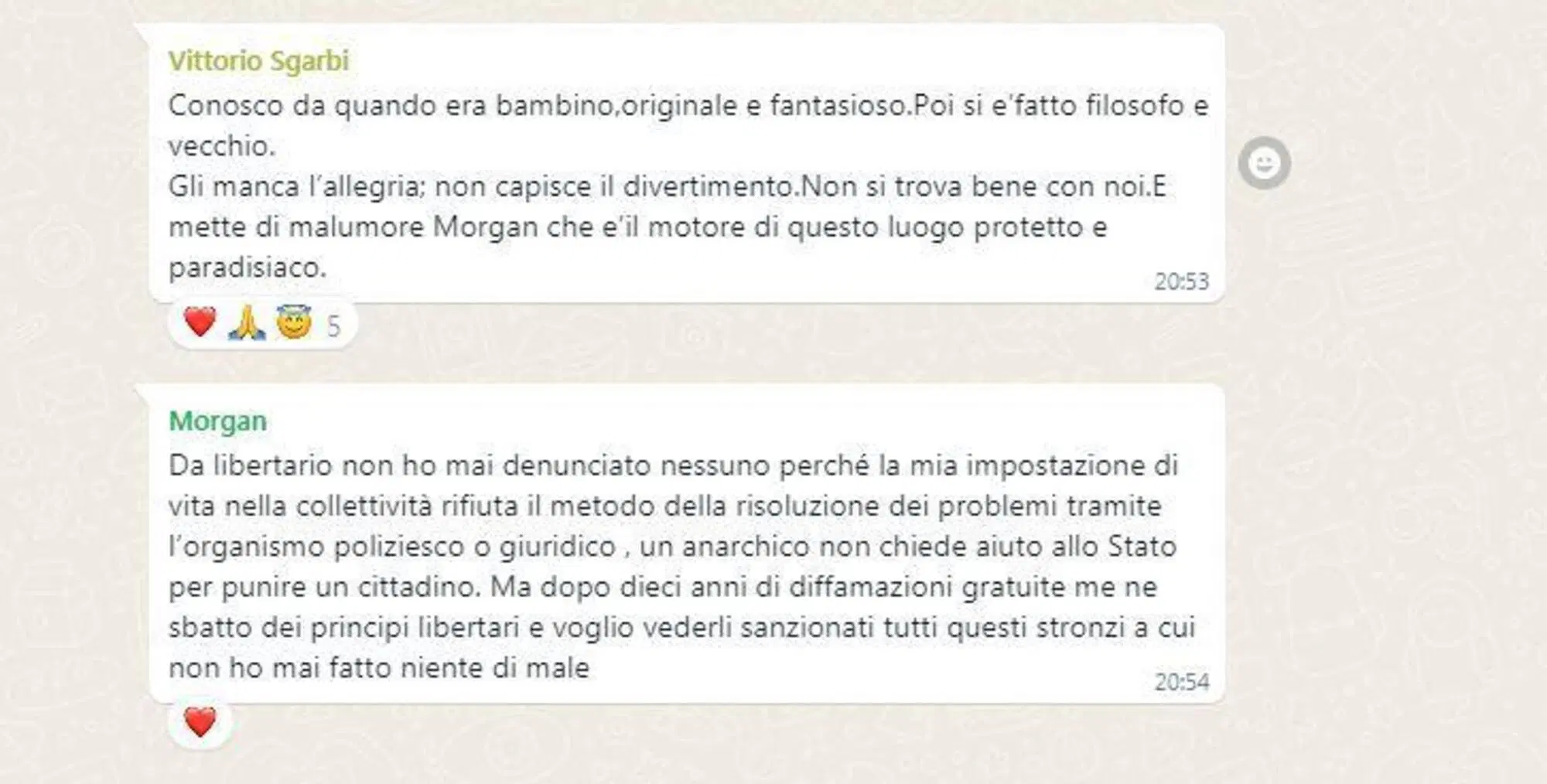 L'incursione di Ottavio Cappellani nella chat Rinascimento e Dissoluzione di Sgarbi e Morgan