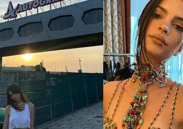 Cosa ci faceva Emily Ratajkowski all'Autogrill? La foto fa il giro del mondo