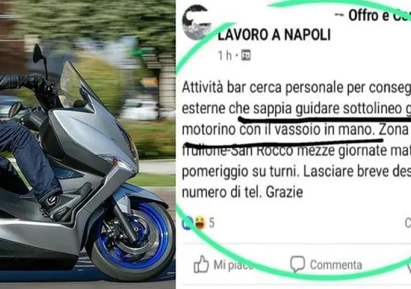 "Cerco fattorino che sa guidare con il vassoio in mano": l'assurdo annuncio spuntato a Napoli