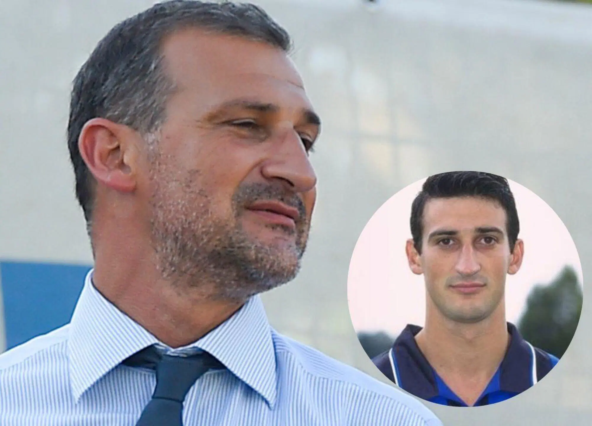 Massimo Tarantino oggi e, qualche anno fa, con la maglia dell'Inter