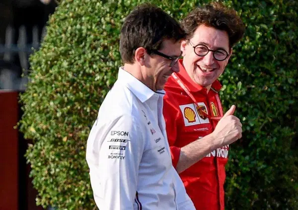 Toto Wolff punge Mattia Binotto: "Rimasto in Ferrari pi&ugrave; di quanto pensassi". E su un futuro in Mercedes non ha dubbi