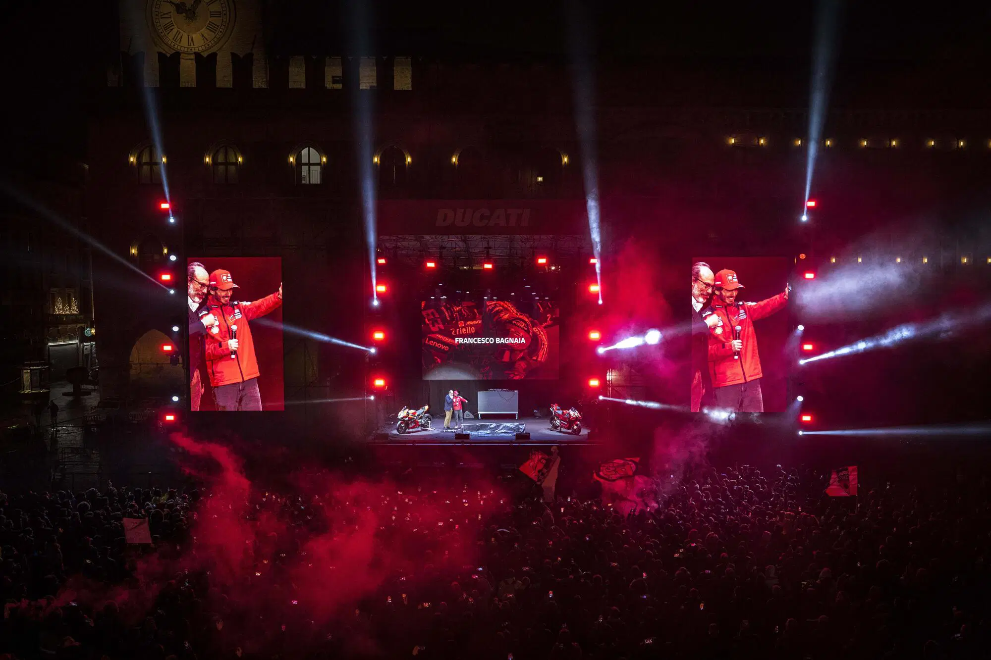 Pecco Bagnaia e Guido Meda