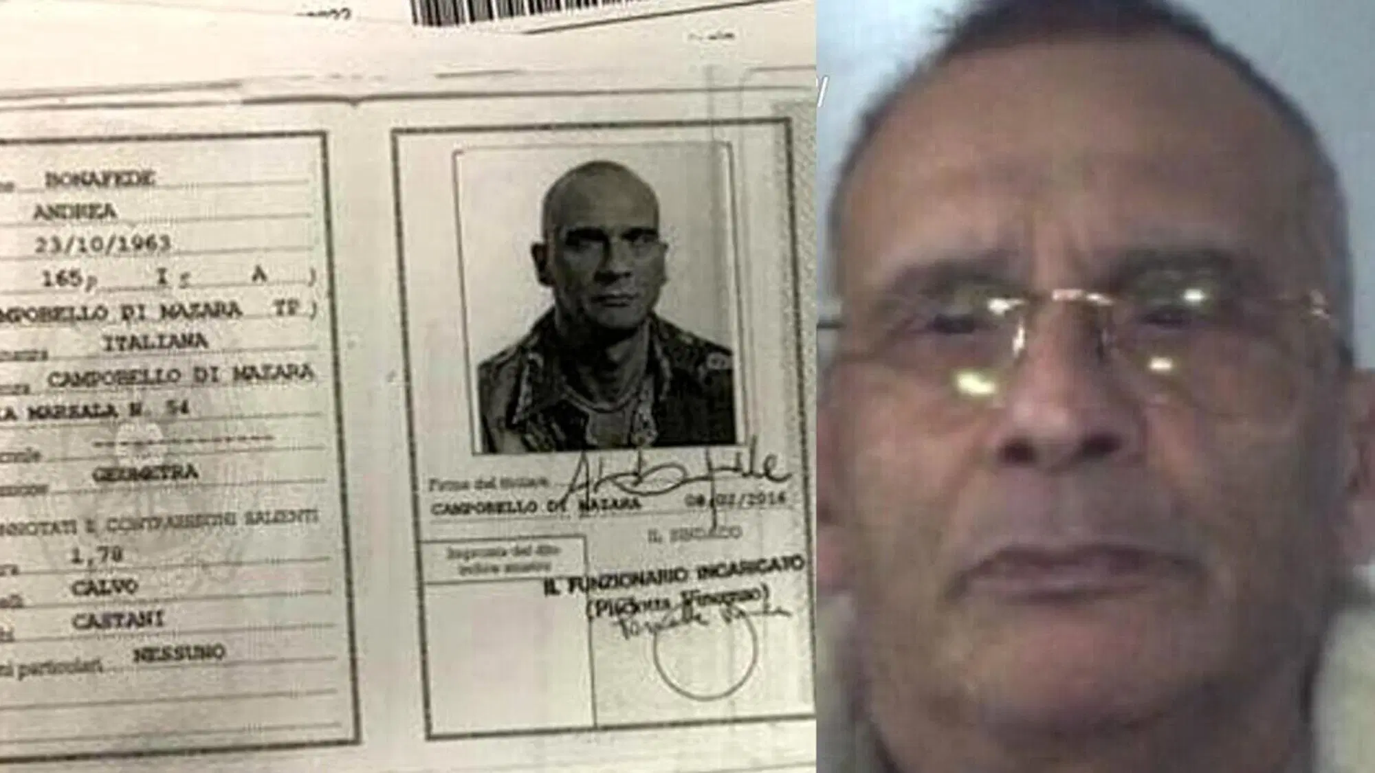 Matteo Messina Denaro carta d'identit&agrave;