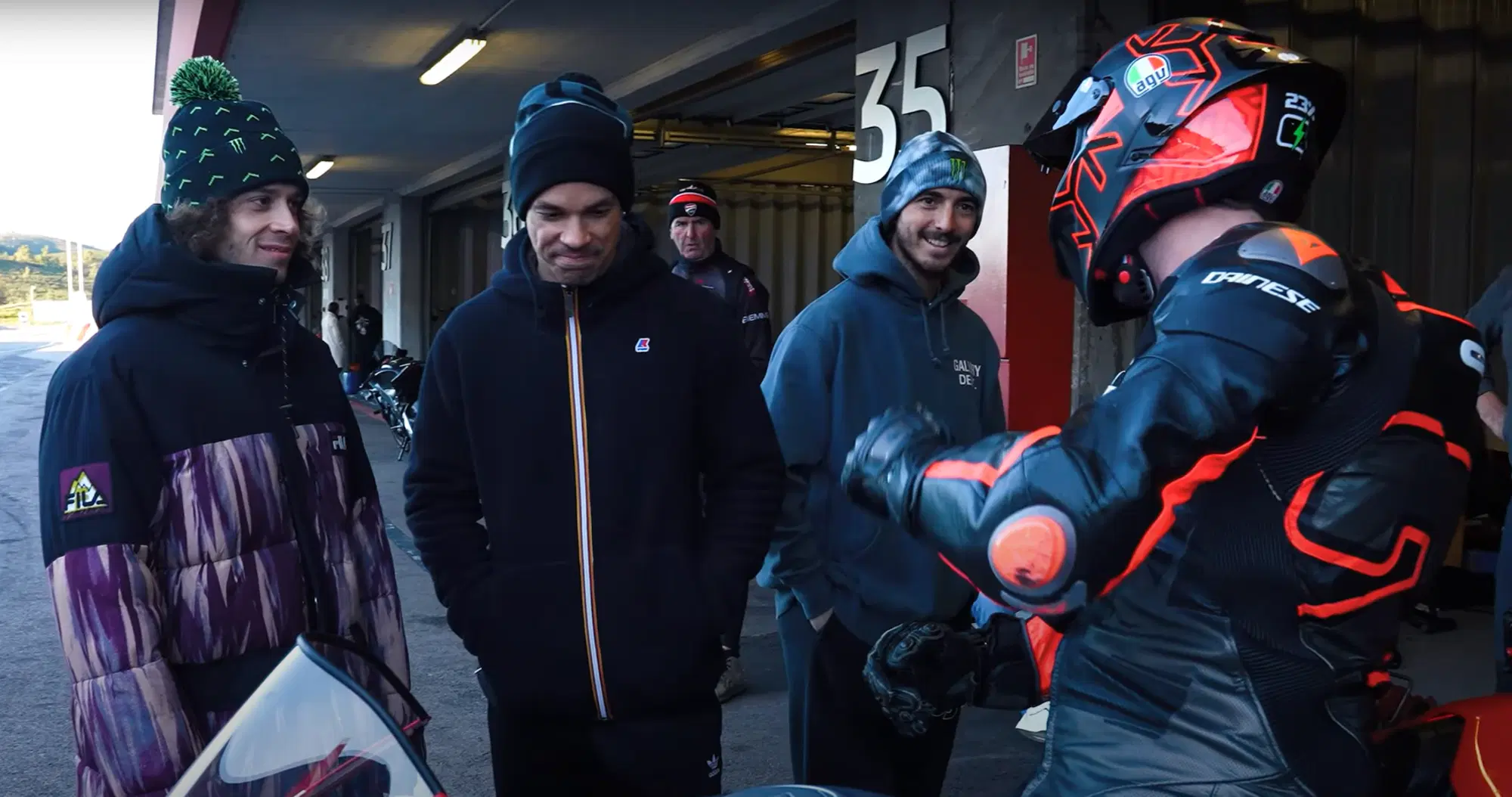 Luca Salvadori nella prima giornata di test