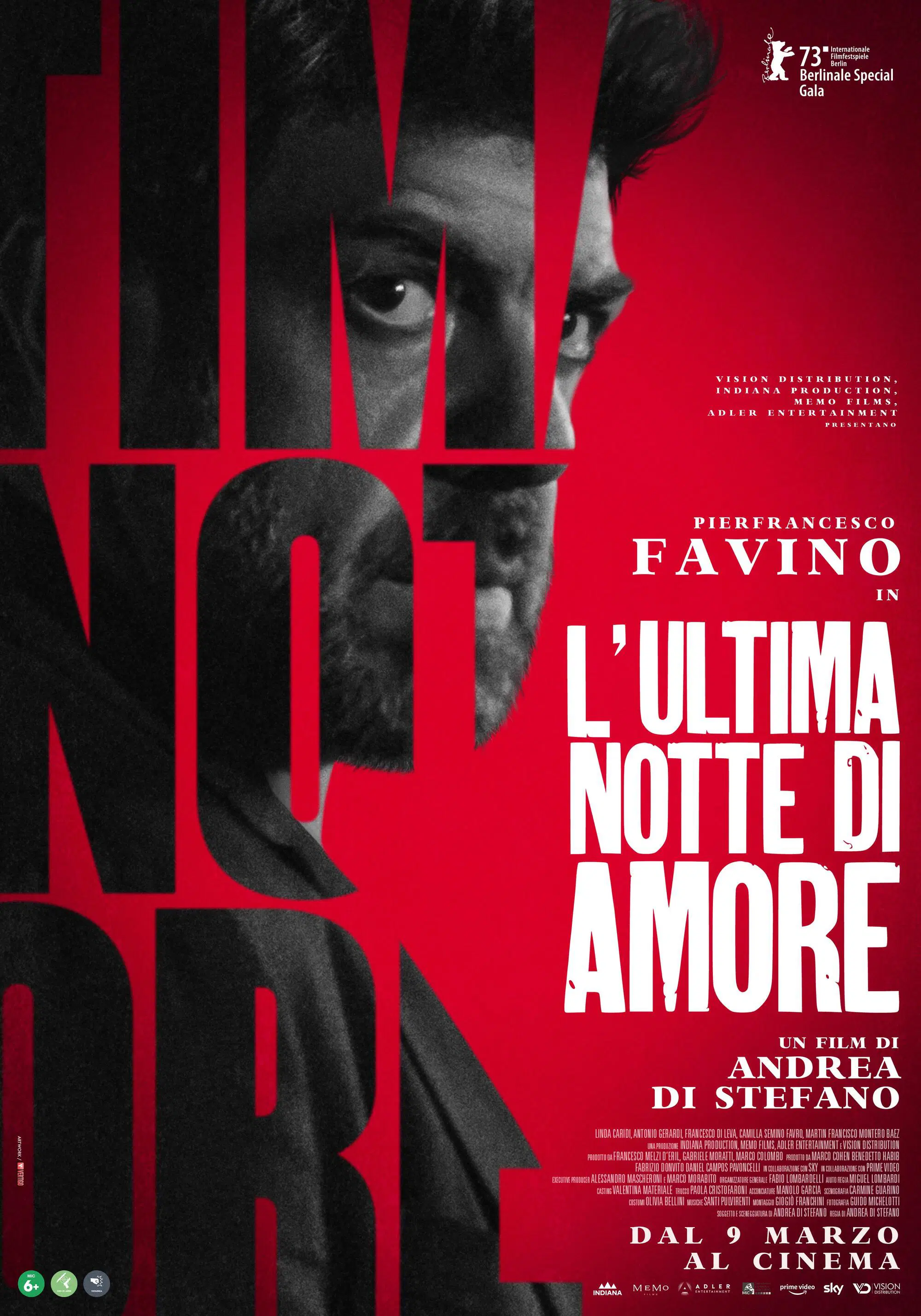 La locandina del film "L'ultima notte di Amore" di Andrea Di Stefano