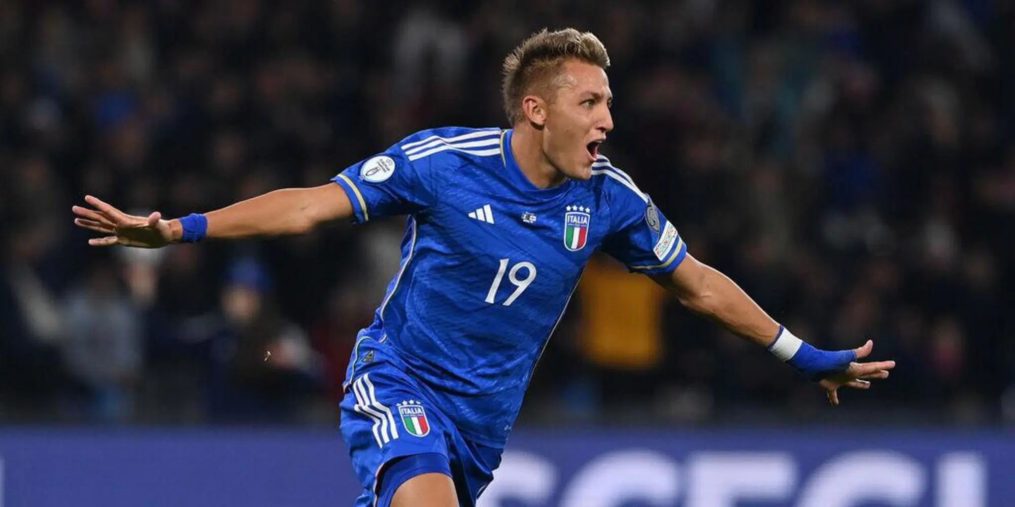 Mateo Retegui, autore del gol dell'1-2 dell'Italia contro l'Inghilterra