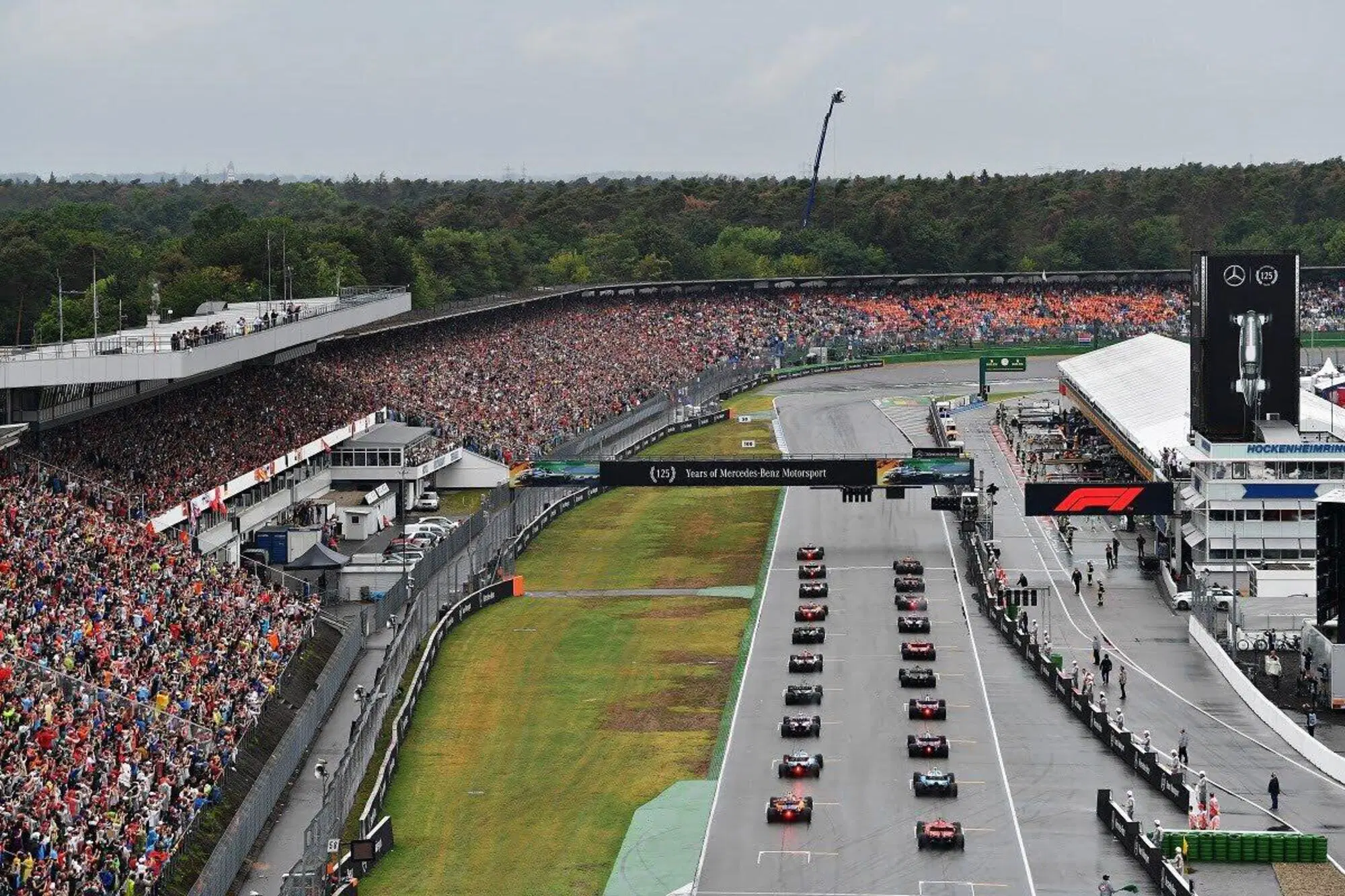 L'ultimo Gp (bagnato) di Hockenheim, nel 2019