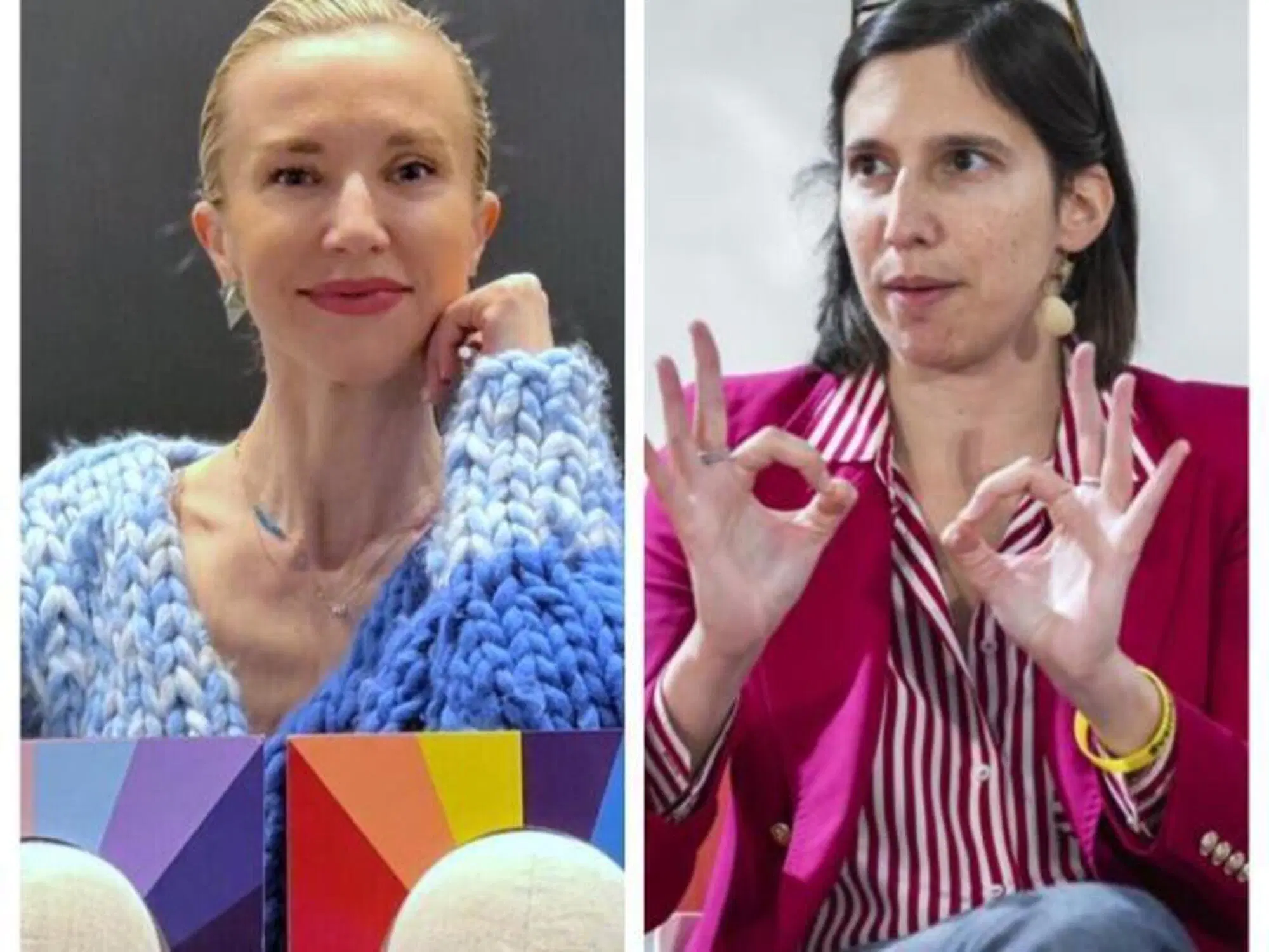 L'armocromista Enrica Chicchio e la segretaria del Pd Elly Schlein