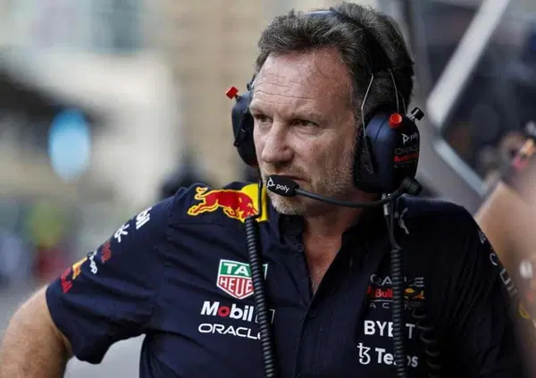 Horner fotografato nell'hospitality Ferrari a Baku reagisce... con un dito medio!