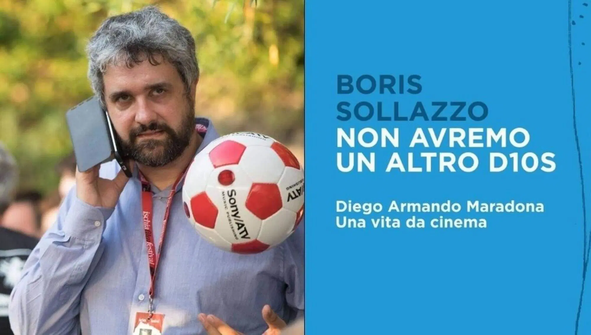 Boris Sollazzo e la copertina del suo "Non avremo un altro D10S"