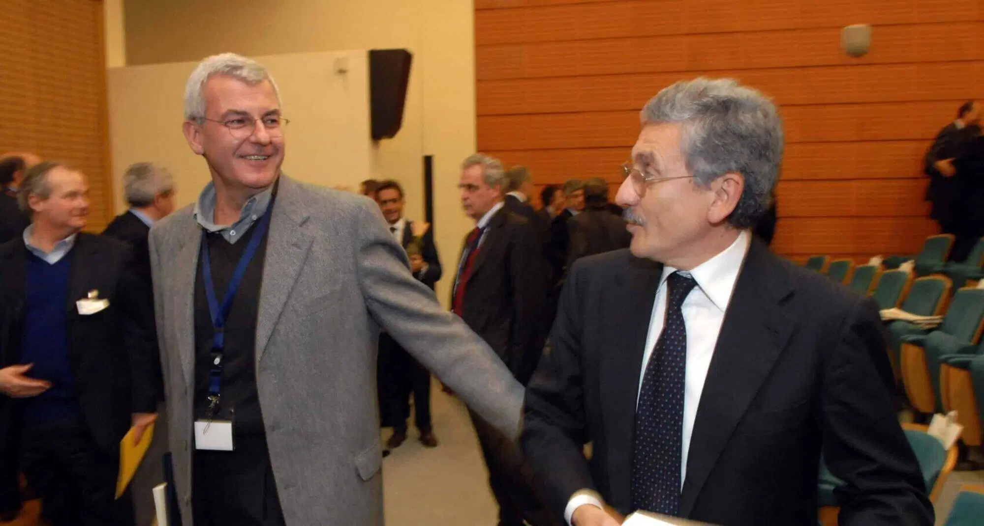Massimo D'Alema e Alessandro Profumo 