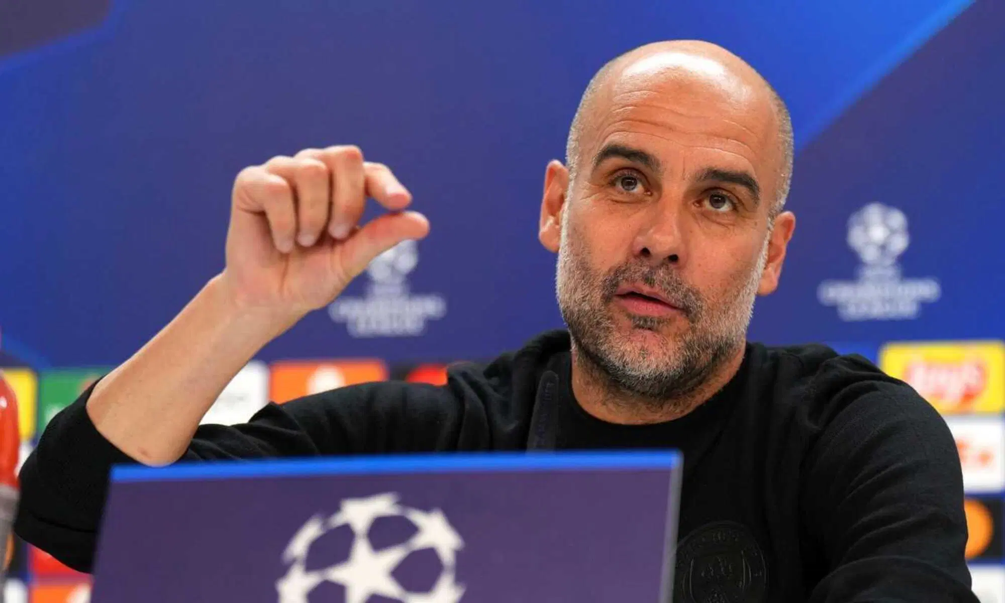 L'allenatore del Manchester City Pep Guardiola