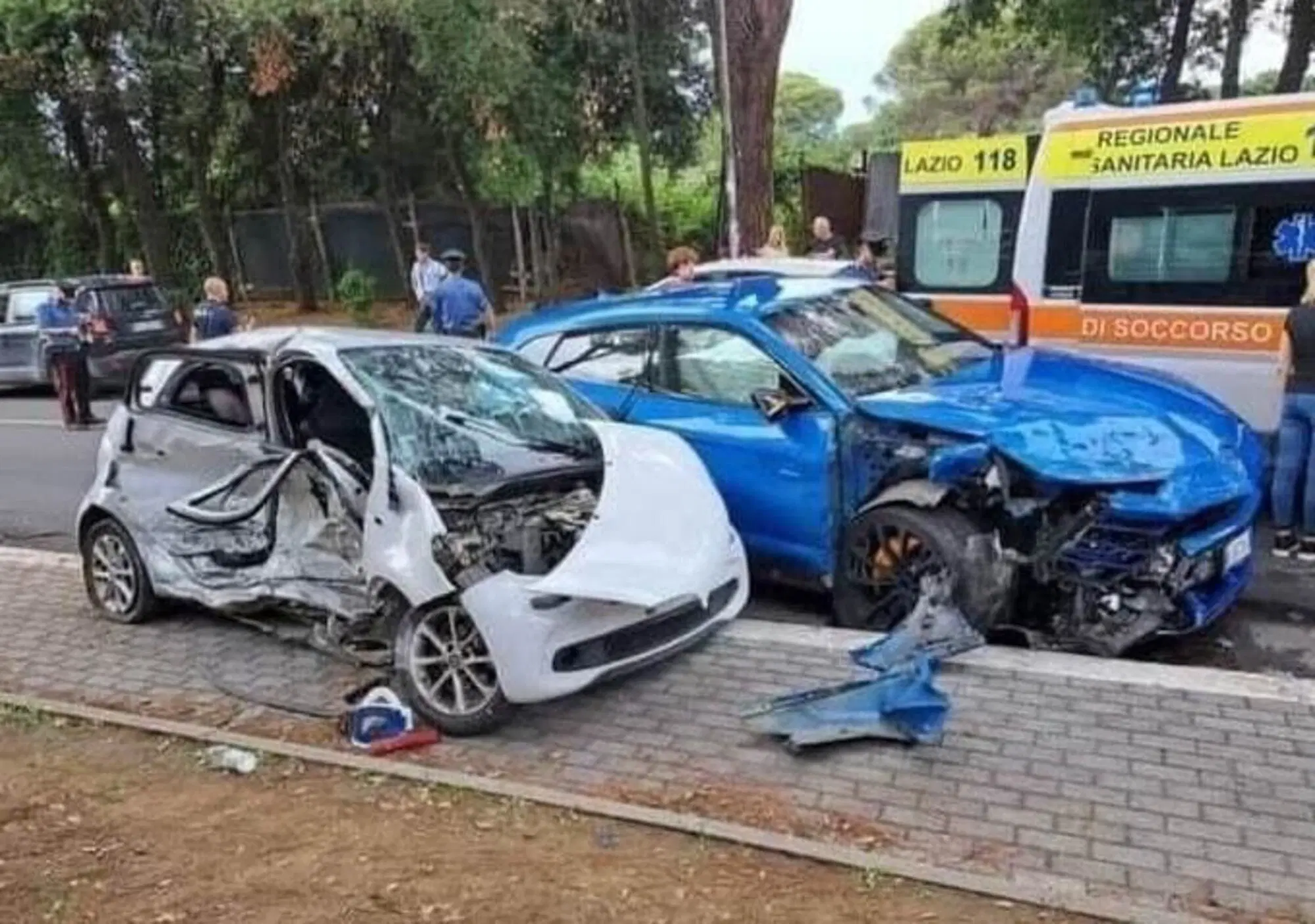 Il luogo dell'incidente a Casal Palocco