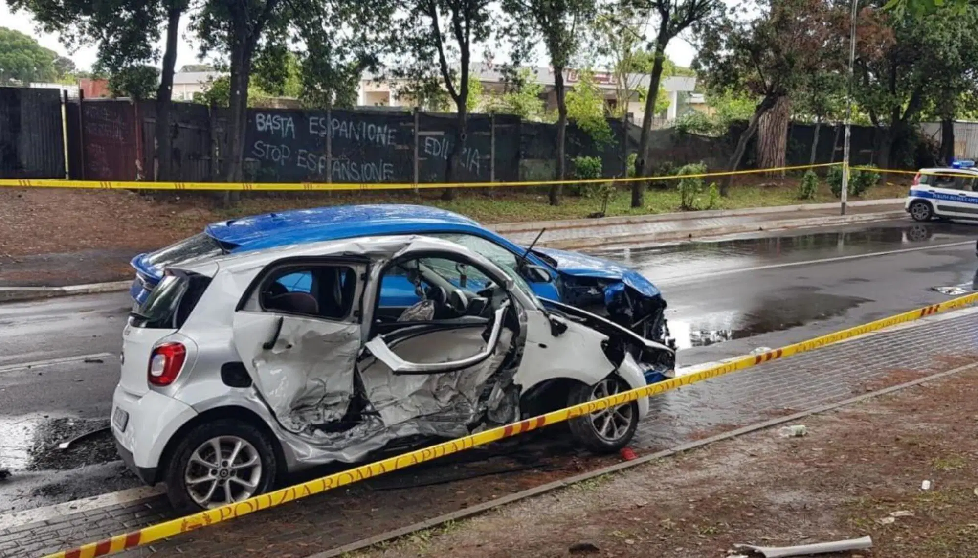 La scena dell'incidente