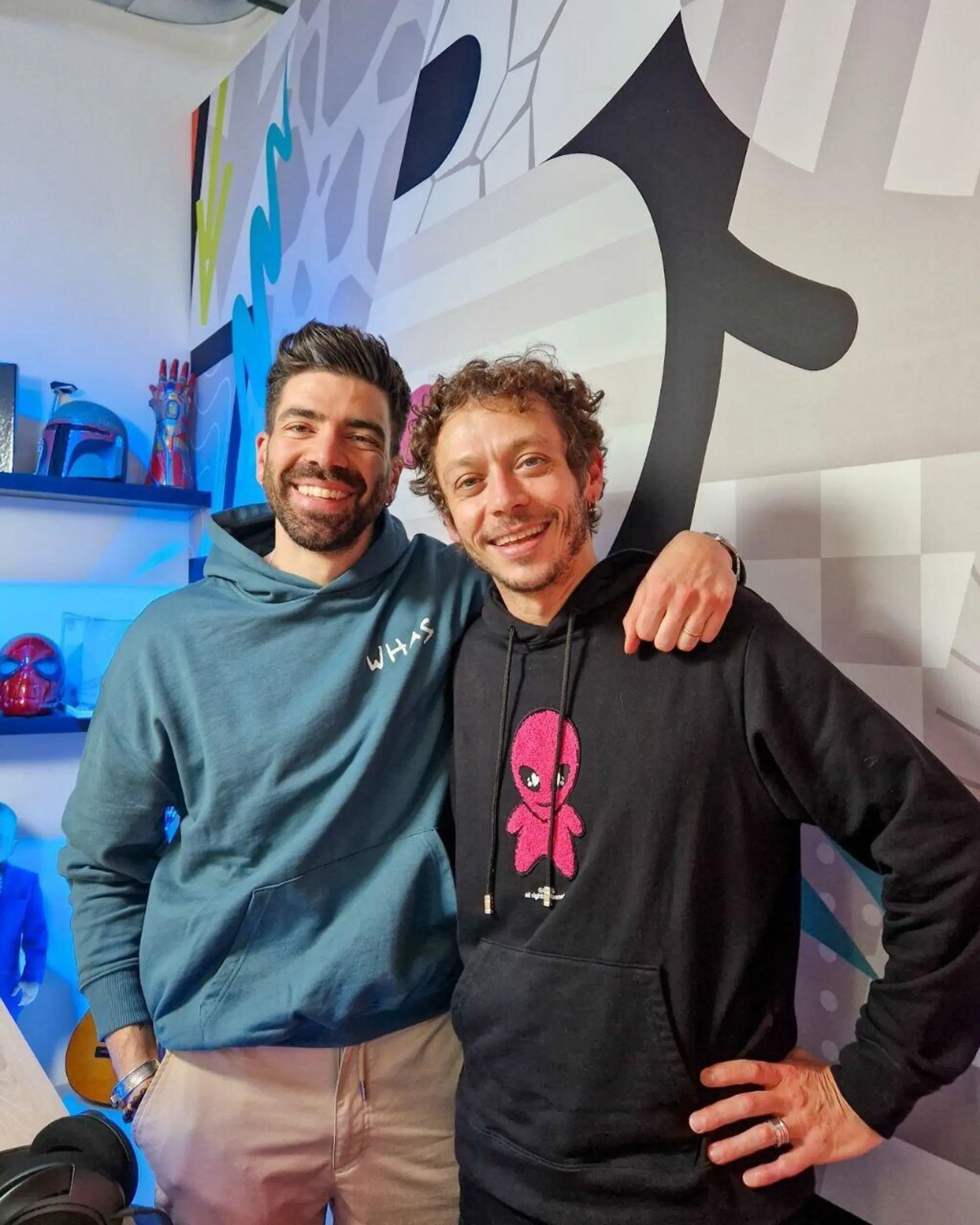 Gianluca Gazzoli con Valentino Rossi