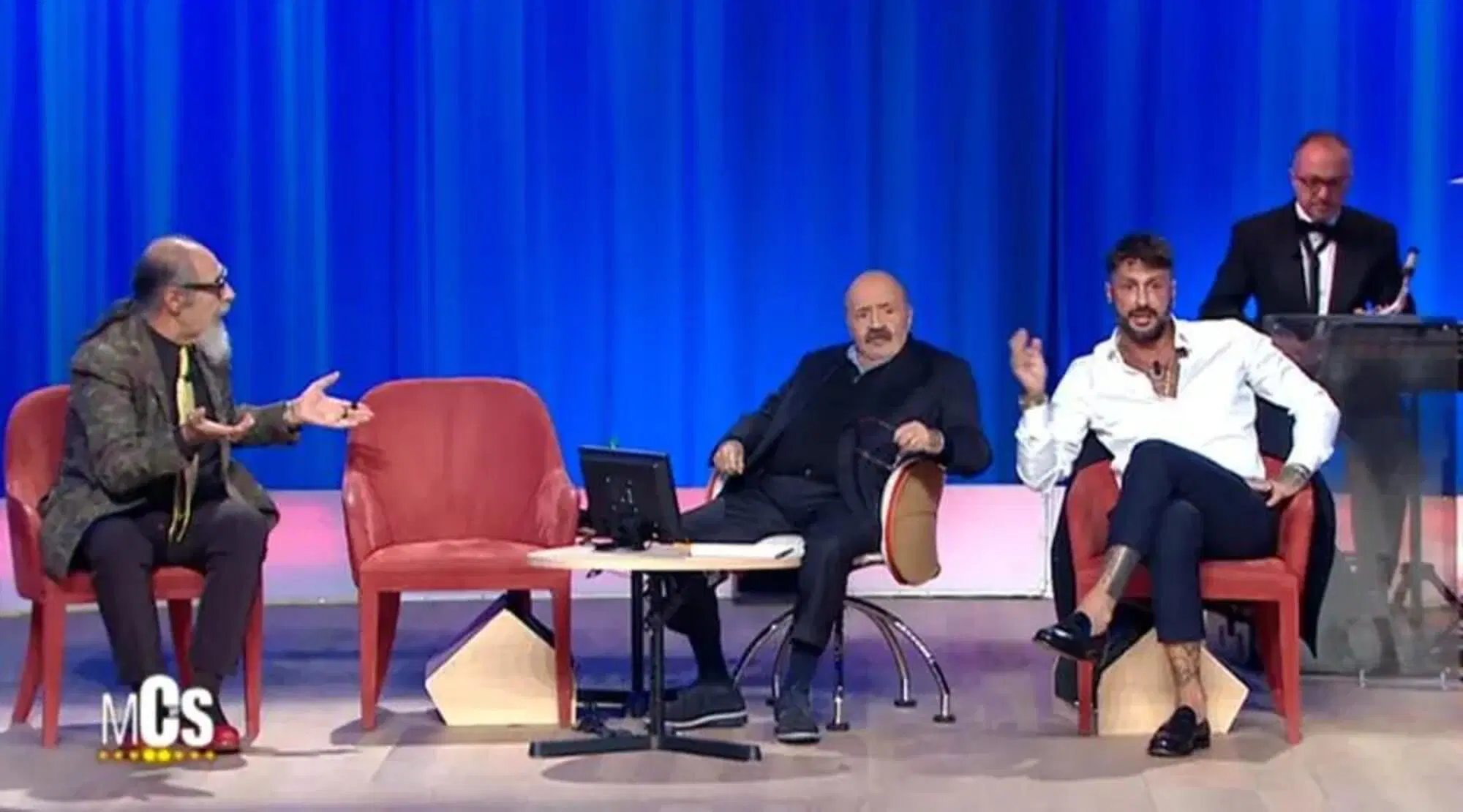 Roberto D'Agostino e Fabrizio Corona al Maurizio Costanzo Show