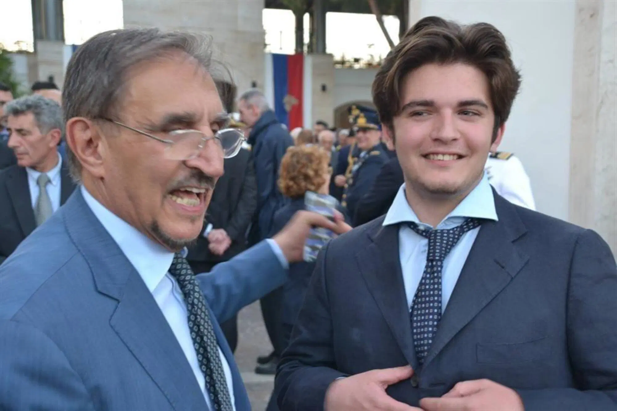 Ignazio La Russa e il figlio Leonardo Apache 