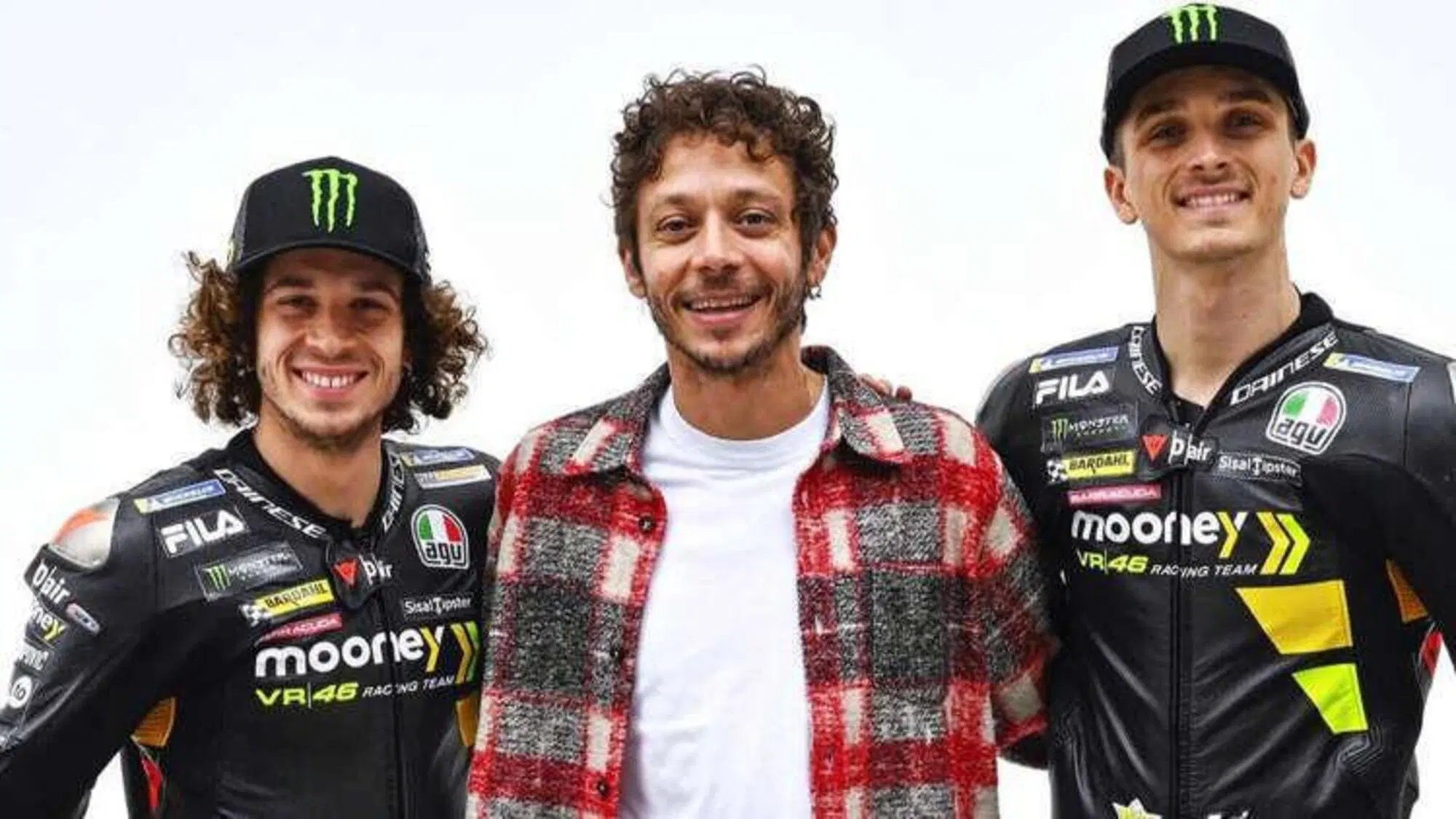 Luca Marini, Marco Bezzecchi e Valentino Rossi