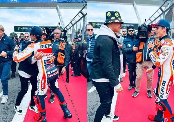 Lando Norris a Silverstone "tradisce" Valentino Rossi con Marc Marquez 