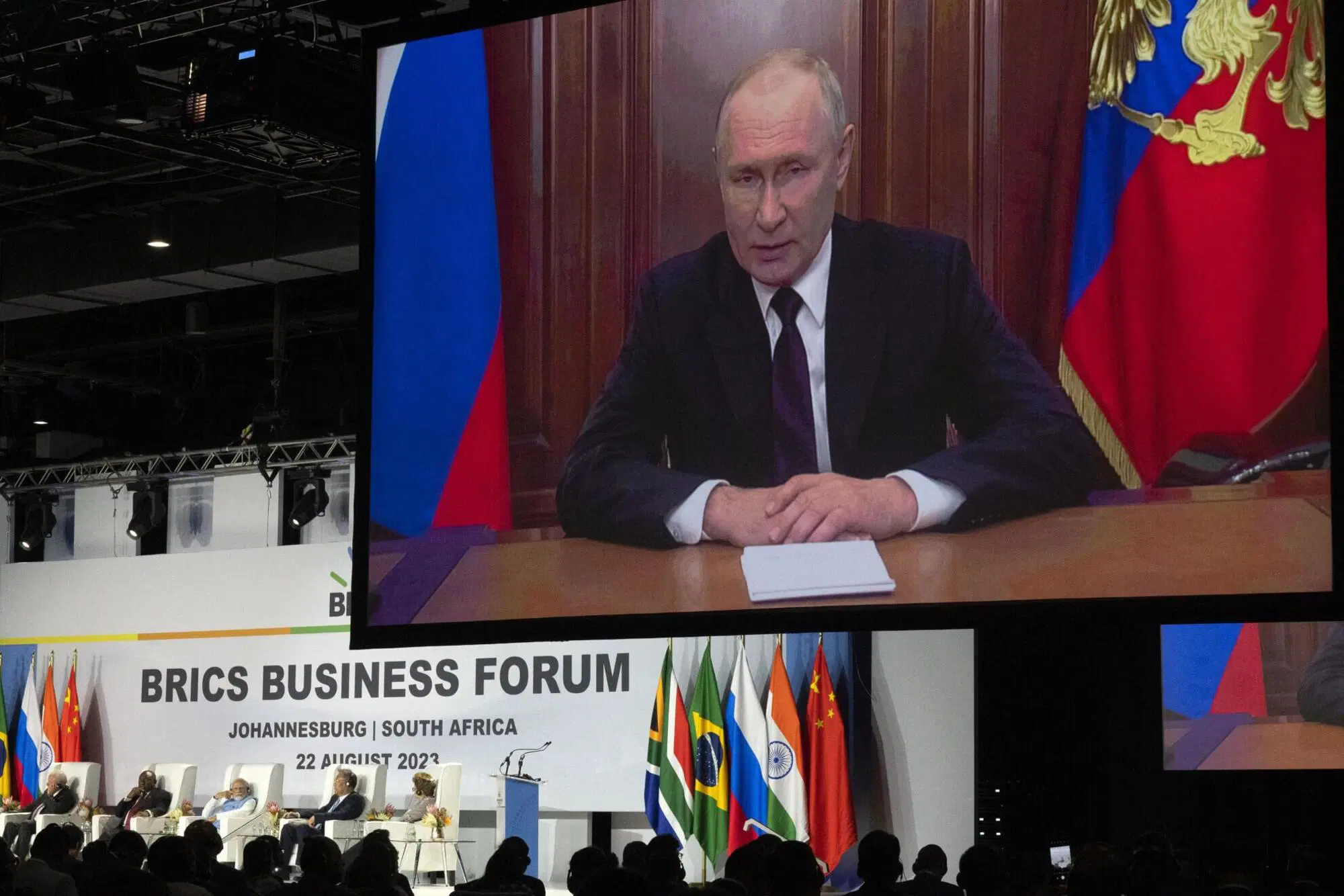 Putin in collegamento al vertice Brics