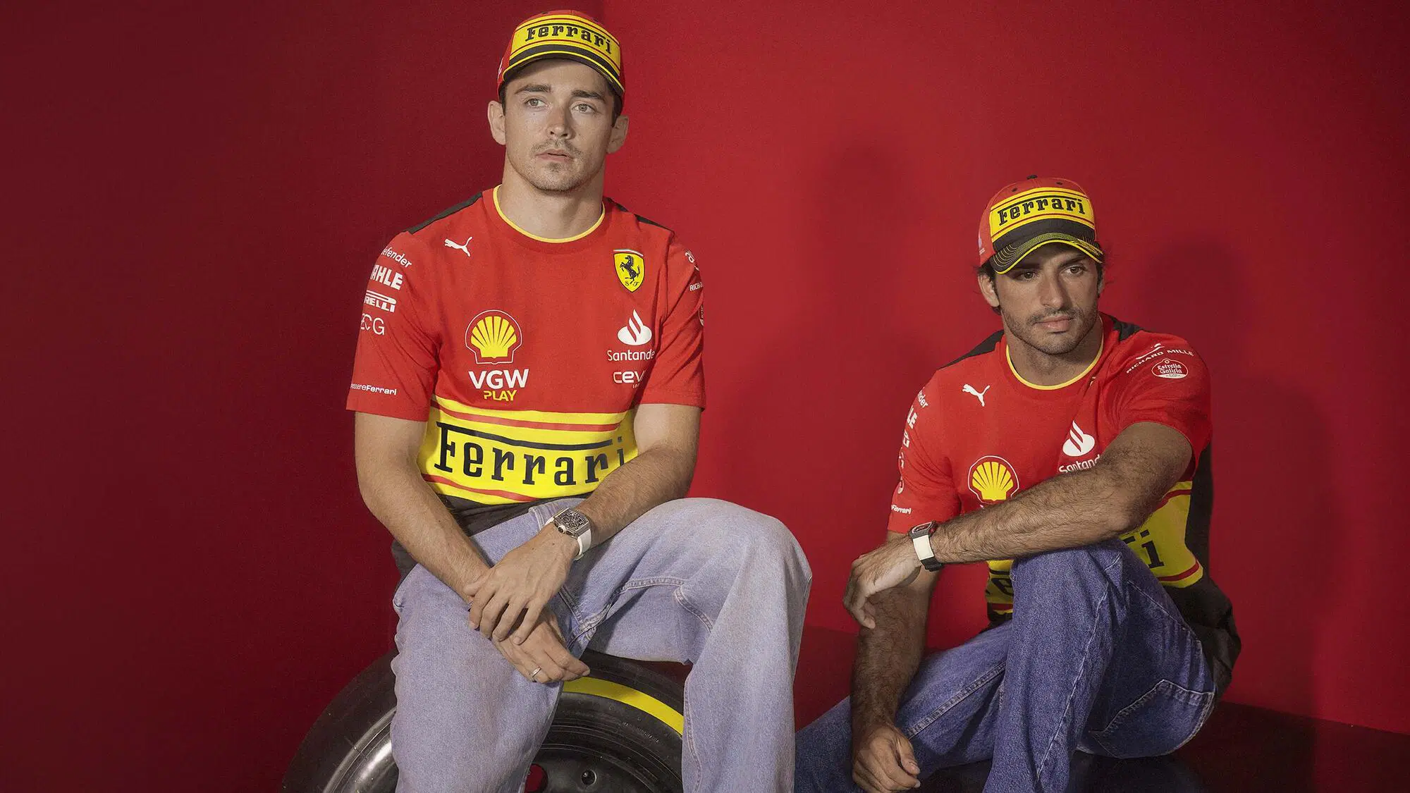 Charles Leclerc e Carlos Sainz